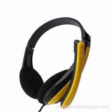 Stereo adjustable headband wired headphones without mic